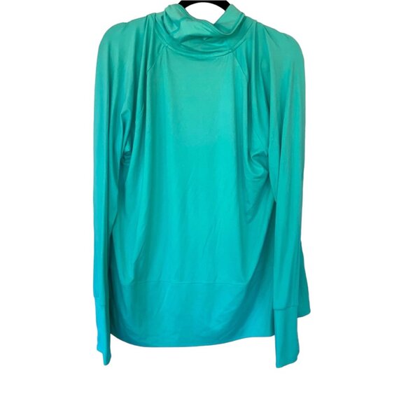 Nine West Sweater Women 2XL Cowl Neck Pullover Sweatshirt Tunic Turquoise Active - Picture 1 of 8